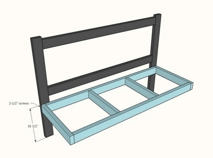 Простая скамья в кантри стиле