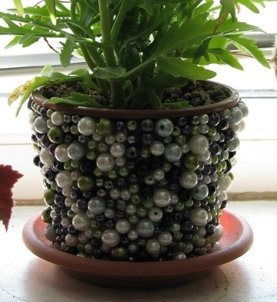 Декорируем цветочный горшок