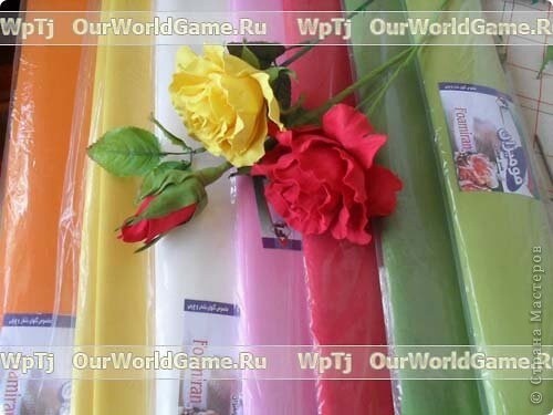 Розы из фоамирана: мастер-класс