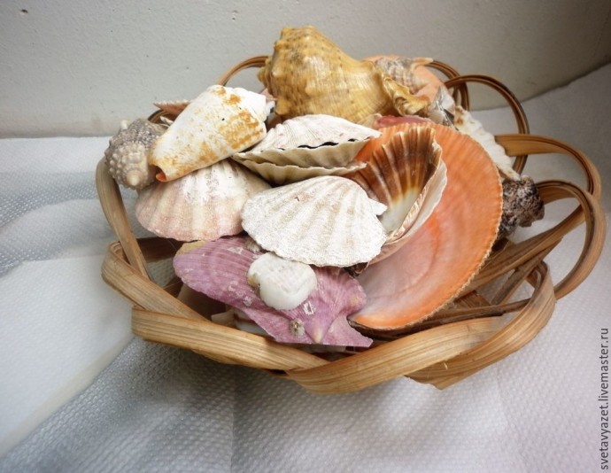 Панно из ракушек и бусин Панно из ракушек и бусин