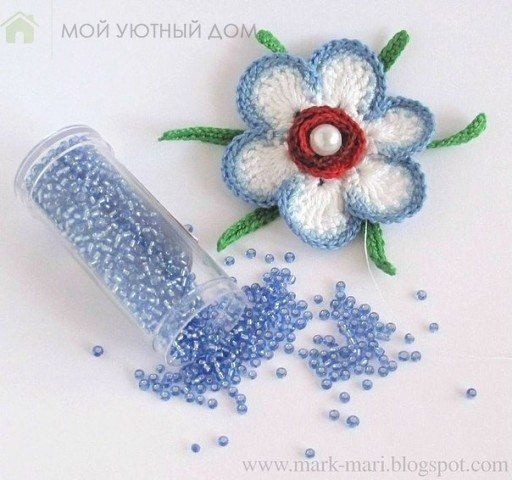 Цветок крючком