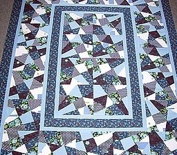 Лоскутное шитье двухстороннего одеяла