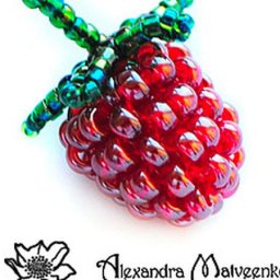 ​Малинка из бисера: мастер-класс