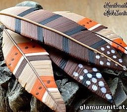 Перья из полимерной глины