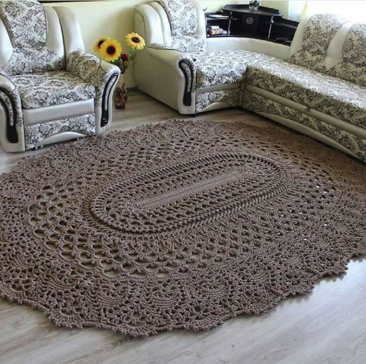Роскошные вязаные ковры со схемами