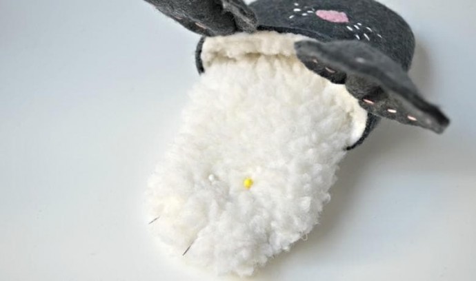 Тапочки в виде мышки