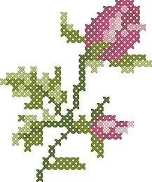 ​Вышиваем небольшие розочки