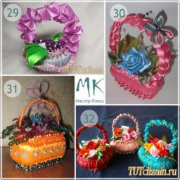 Корзинка из мыла и атласных лент