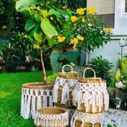 Корзины с макраме