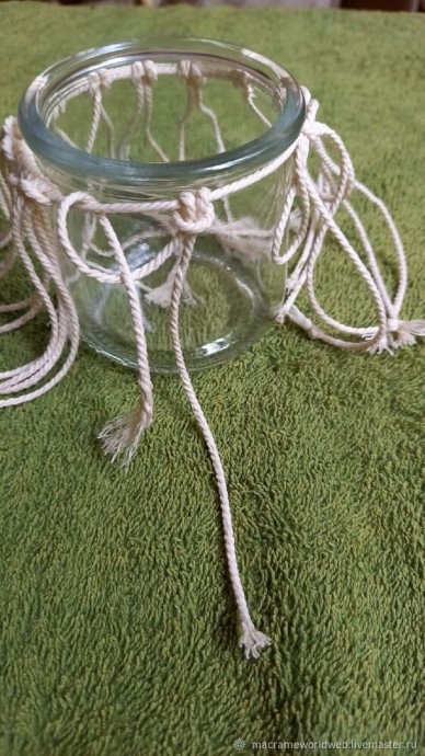 Подсвечник в технике макраме Подсвечник в технике макраме