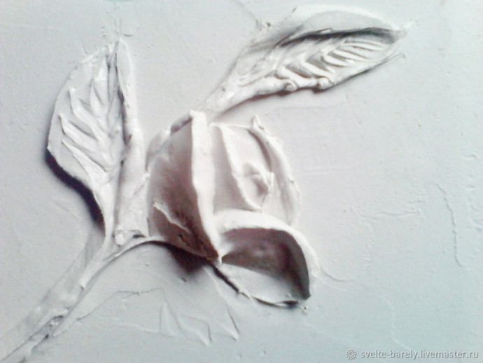 Веточка розы из шпатлевки Веточка розы из шпатлевки