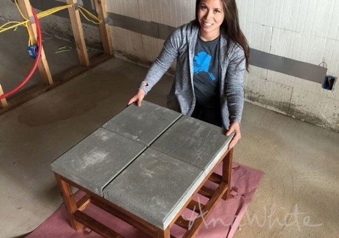 Делаем столик с бетонной столешницей Делаем столик с бетонной столешницей