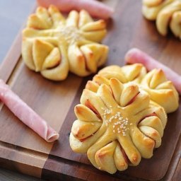 Снежинки из теста