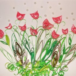 Тюльпаны в технике квиллинга: мастер-класс
