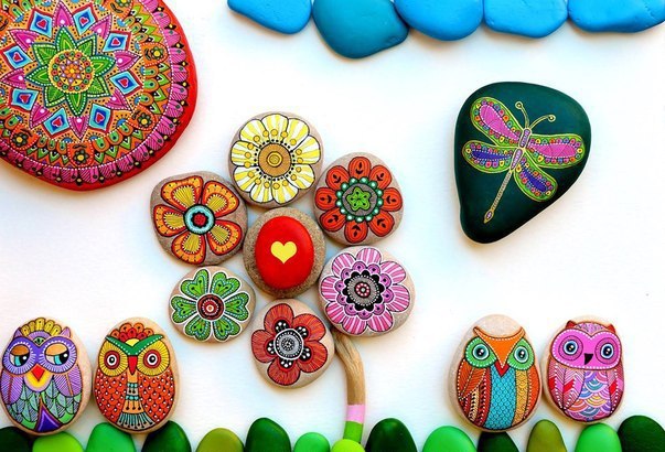 Роспись камней