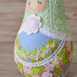 Русская народная сказка из фетра или нежная весенняя матрёшка