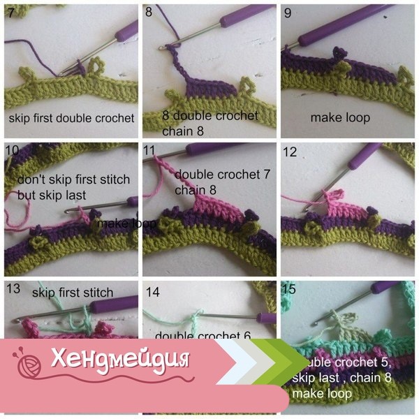 Сидение на табурет, связанное крючком