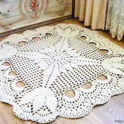 Ажурный коврик крючком