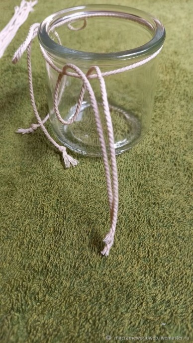 Подсвечник в технике макраме Подсвечник в технике макраме