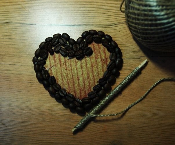 Кофейное дерево в форме сердца своими руками