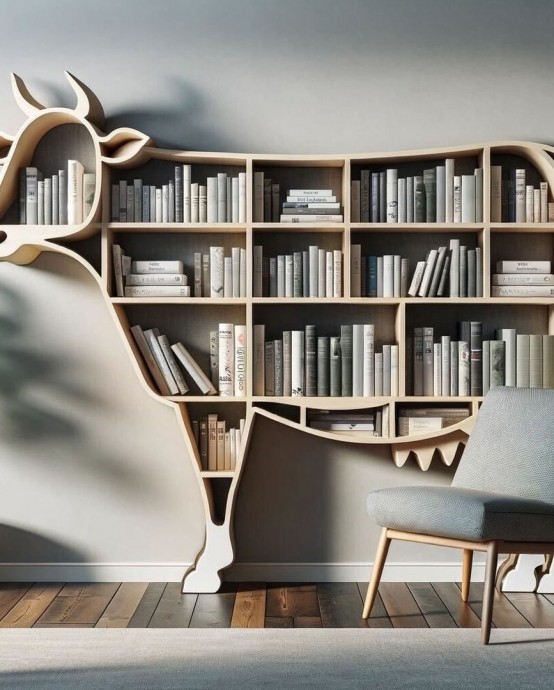 Нестандартные идеи книжных полок