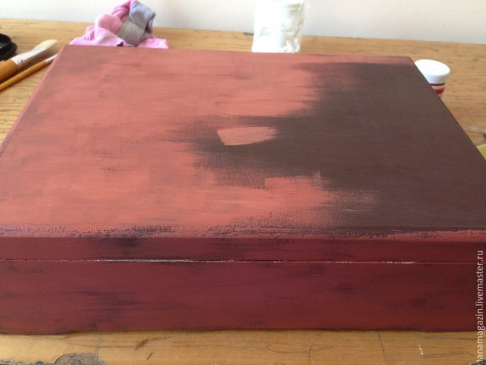 Состаренный фон шкатулки