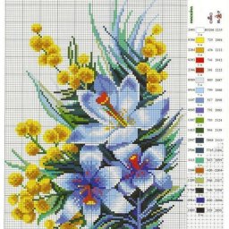 ​Схемы цветов нежных расцветок