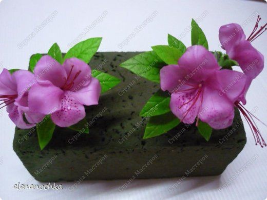 ​Азалия из холодного фарфора