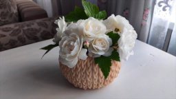 Кашпо с украшением из соленого теста: мастер-класс