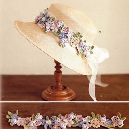 Красивый цветочный ободок для шляпки: вязание крючком