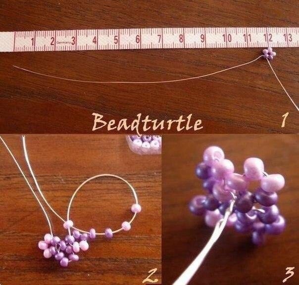 Букет сирени из бисера своими руками