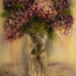 Обзор по живописи шерстью: букет сирени