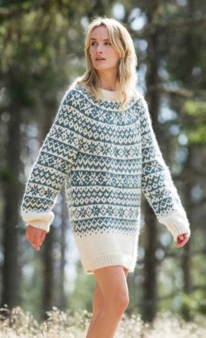 ​Норвежское мини-платье или удлинённый свитер