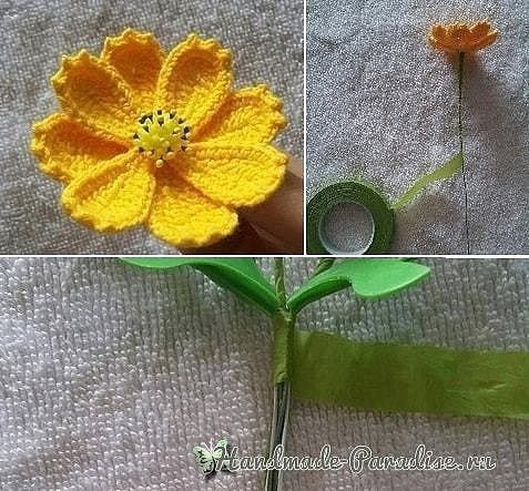 ​Очаровательные цветочки крючком