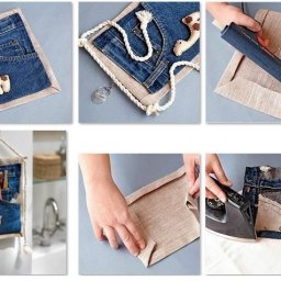Органайзер из старых джинсов