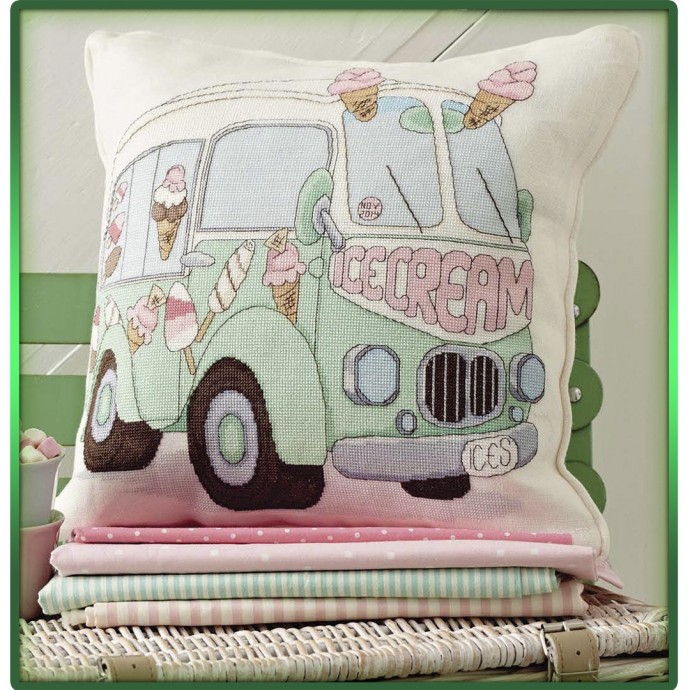 Вышивка "Веселый автобус"