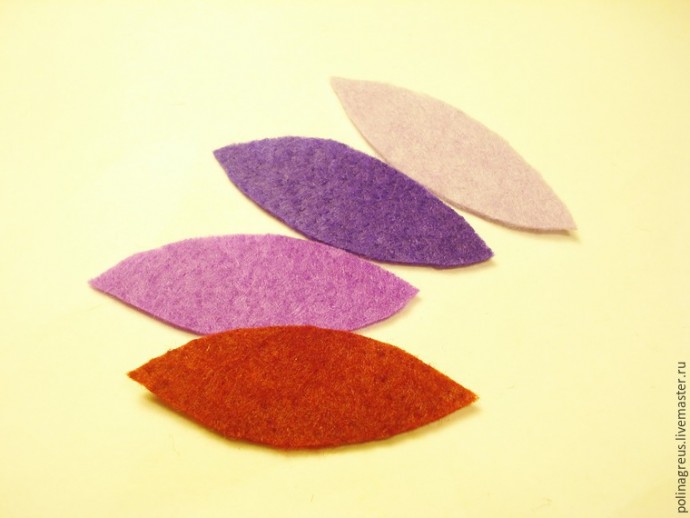 Ассимметричные серьги из фетра