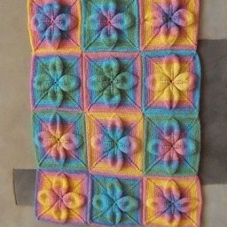 Плед спицами