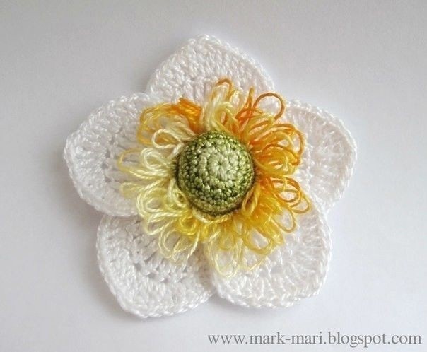 Нежный цветок из пряжи: мастер-класс Нежный цветок из пряжи: мастер-класс