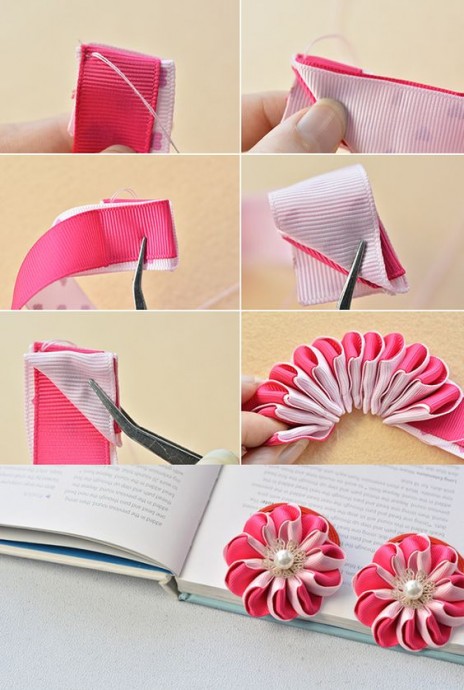 Цветы из лент Цветы из лент