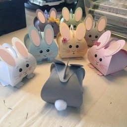 ​Коробочки в виде кролика: шаблоны