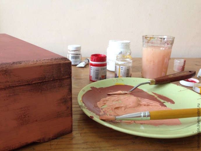 Состаренный фон шкатулки