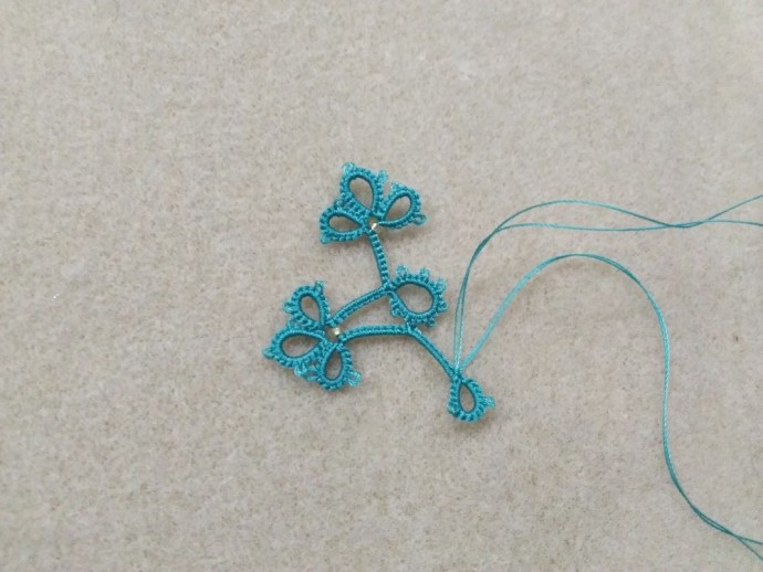 Зажим в технике фриволите