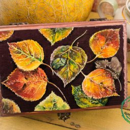 Браширование и роспись шкатулки