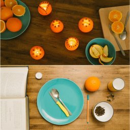 Мандариновые подсвечники