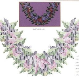 ​Широкие колье из бисера