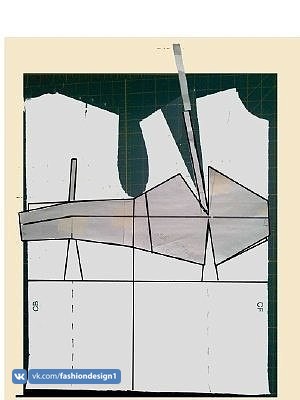 Построение выкройки простого бюстгальтера на основе базовой выкройки лифа Построение выкройки простого бюстгальтера на основе базовой выкройки лифа