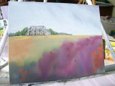 ​Рисуем домик за полем