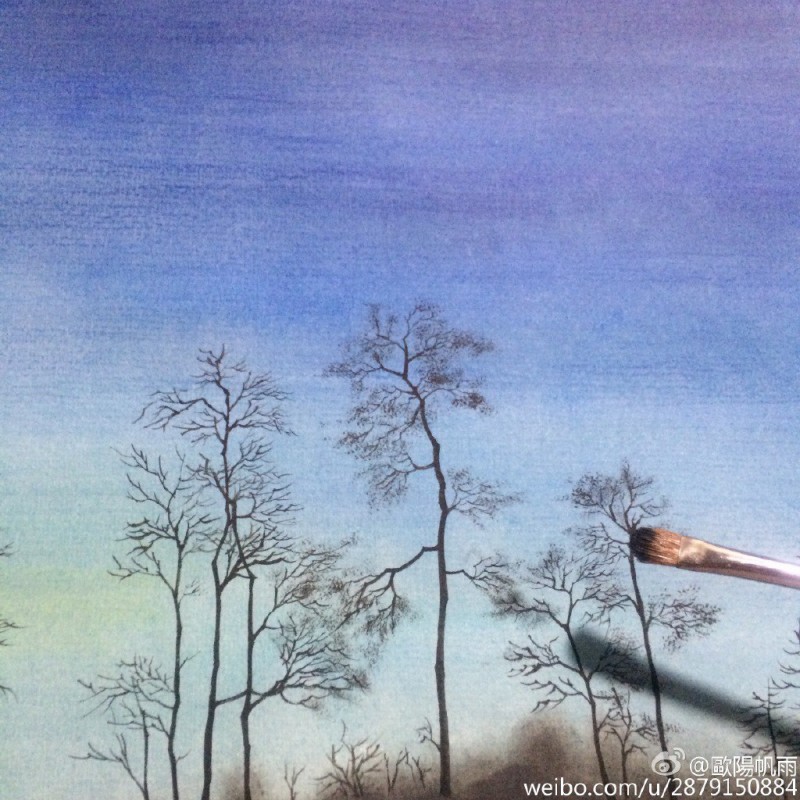 Рисуем ночной пейзаж