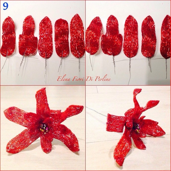 Рождественская звезда из бисера